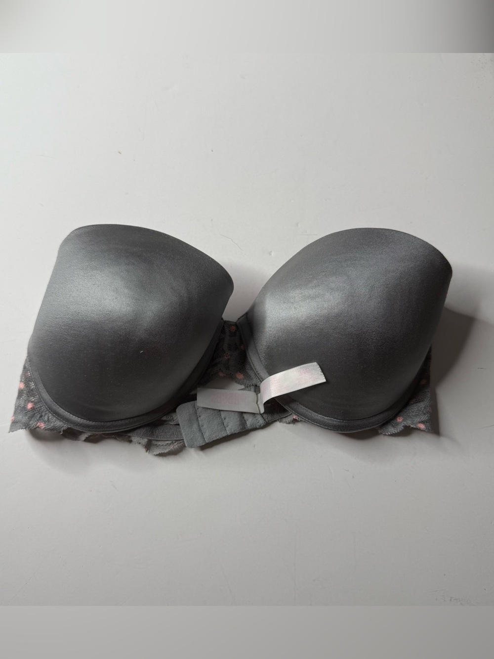 Victoria Secret Strapless Gray Push-Up Bra - Smooth Support